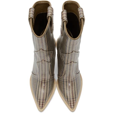 used fendi boots|fendi plaid cowboy boots.